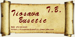 Tiosava Bušetić vizit kartica